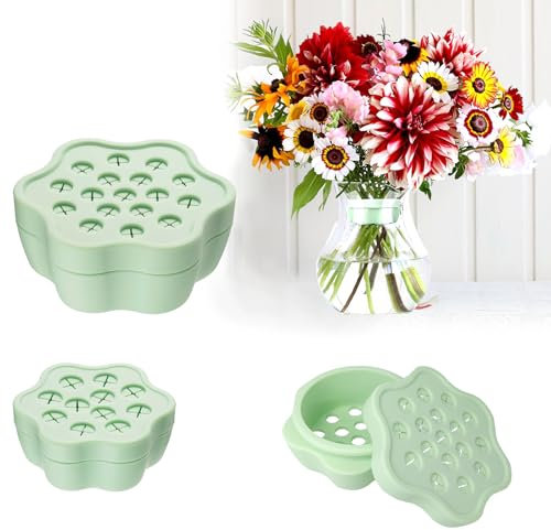 DONQL 2 Stück Blumenstielhalter 11 &17 Löcher, Ikebana Stielhalter für Vasen, Hanataba Bouquet Twisters, Hanataba blumenhalter, Spiral Ikebana Stem Holder, Blumen Twister für DIY Blumenliebhaber