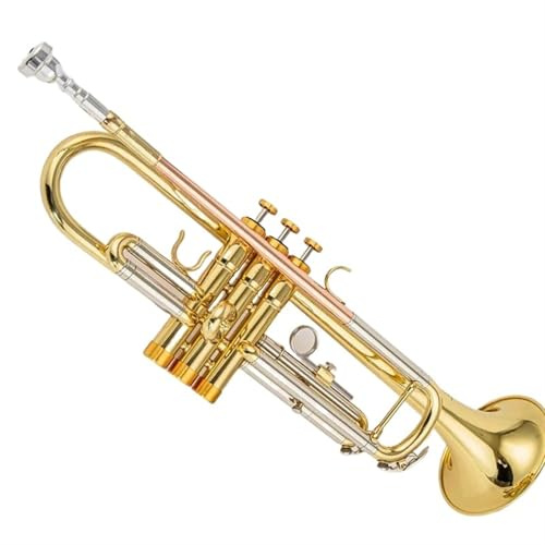 Standard Trompeten Bb-Trompete B-Flaches Messing Versilbert Professionelle Trompete Musikinstrumente Langlebig Für Anfänger