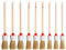 Sxutop 9 Piezas Brochas Redondas Brochas Pintura de Madera Profesional Pincel de Cerdas Redondo Cepillo de Pintura Naturales Ø20 mm/25 mm/30 mm Brochas Cerdas Redondas para Pintura Pareds y Muebles