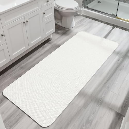 Tapete de baño, ultra delgado, tapete de baño grande para baño, secado rápido, antideslizante, lavable a máquina, pelo bajo, alfombra de baño, ducha exterior, fregadero, accesorios de decoración del