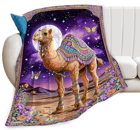 Camel Blanket Camel Lovers Throw Blanket Soft Warm Cozy Fleece Fuzzy Plush Desert Animals Flannel Blankets Gifts for Boys Girls Women Kids Adults 40X50