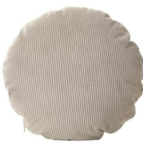 ELYSYSRL Runder Kissenbezüge Ø 40 50 60 cm Deko Bezug Kissenhülle für Deko Couch Sofa, Kissenbezug mit Reißverschluss Cushion Cover für Schlafzimmer Wohnzimmer Balkon(Beige,45x45cm)