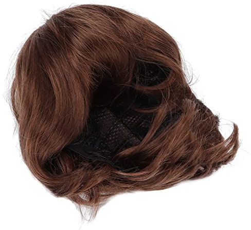 Taidda Kurze Hellbraune Flauschige Herren-Perücke für Halloween-Party, Volle Perücke, Männliches Naturhaar, Kostüm-Display