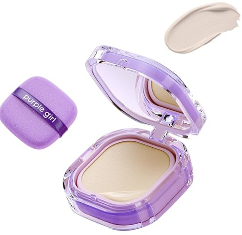 Cushion Foundation, Full Coverage Creamy Foundation mit hoher Deckkraft, 24 Stunden lang haltbar, wasserfest, mattes Finish | Hochdeckende, makellose Basis für alle Hauttypen
