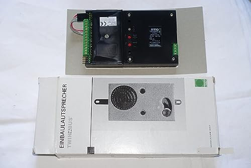 Schneider Electric Ritto Einbau-Lautsprecher für Türstationen und Briefkastensysteme, einstellbare Lautstärke, 12 Klingeltasten, schwarz, Artikelnummer 1492102