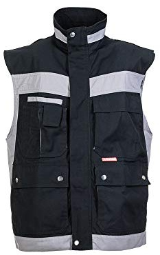 Planam Herren Plaline Weste Weste Plaline Größe S in schwarz/zink (1er Pack)