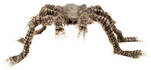 Boland - Halloween Dekoration Spinne, 50 x 70 cm | Haarige Plüschspinne für Karneval und Horror Mottoparty, Spinnweben