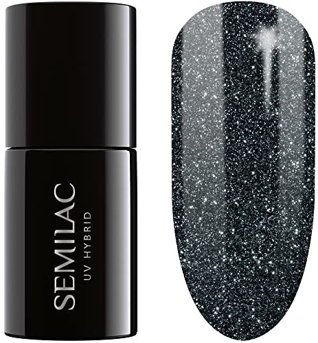 Semilac UV Nagellack 096 Starlight Night 7ml Kollektion Black&White