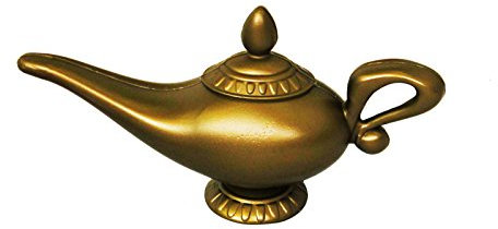 Accesorio de disfraz de lámpara mágica, color dorado, perfecto para disfraz de película, paquete de 12