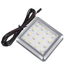 LED AUFBAU Möbel Unterbauleuchte in warm-weiß, neutralweiß oder kaltweiß 12V 1,5W Gehäusefarbe: weiß, schwarz oder silber (Silber - neutral weiß)