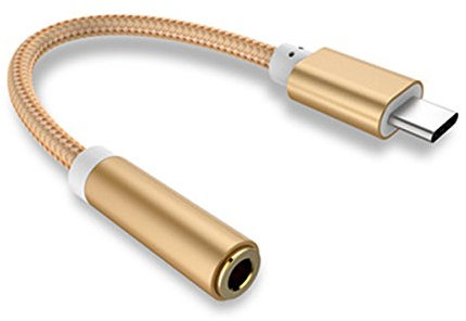TuToy USB Typ-C Bis 3,5 Mm Headset Jack-Kabel Für Letv Leeco Le Max 2 Pro 3/Max2/S3-Gold