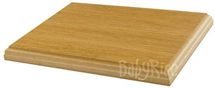 BabyRice Oak Veneer Wooden Display Plinth Base 8x6 for Casts, Ornament, Award, Trophy