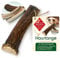 ChronoBalance® L - Hirschgeweih für Hunde – 1er Set Halbierte Kauspielzeuge, 100% Natürliches Kauknochen Hundespielzeug zur Zahnpflege, Nachhaltige Hunde Kauartikel ohne Chemie