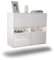 Dekati Sideboard San Bernardino hängend (92x77x35cm) Korpus Weiss matt - Front Hochglanz Weiß - Push to Open