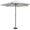 Garden Mile 2.7m Black Wind Up Garden Parasol Umbrella with Steel Shaft and Crank Handle, Sunshade Protective Garden Furniture Parasol Outdoor Garden Sun Protection (Cream)