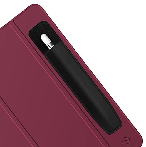 FINTIE Pencil Halter Kampatibel mit Apple Pencil Pro/ (USB-C)/ 1./ 2. Generation iPencil, Elastisch PU Lycra Stifthalter Tasche mit Aufkleber, Premium Schutzhülle für Stylus Pens, Schwarz