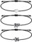 Milacolato 3Pcs Fußkettchen für Damen Leder Herz Elefanten Schildkröten Ketten Strand Einstellbare Schwarze Fußkettchen Fußschmuck Sets für Frauen
