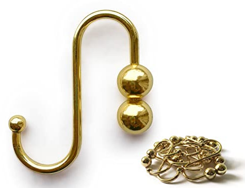 harvestcomfort 10 Deko S-Haken Gold - Metallhaken zum Aufhängen im Flur, Wohnzimmer, Küche oder Garten