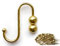 harvestcomfort 10 Deko S-Haken Gold - Metallhaken zum Aufhängen im Flur, Wohnzimmer, Küche oder Garten