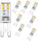 Ampoule LED G9 2W blanc chaud 2700k équivalent 10W 20W ampoules halogènes, angle de faisceau 360 °, non dimmable, non clignotant, prise G9 à deux broches, lampe à économie d'énergie, pack de 8