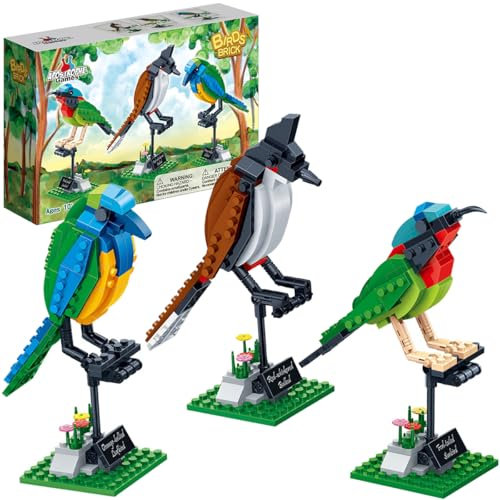 Apostrophe Games Kit de Blocs de Construction Modèle Oiseaux - 408 Pièces-Modèle pour Enfants et Adultes