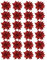 Gadpiparty 24 Stücke 10 cm Glitzer Weihnachtsstern Weihnachtsblumenornamente Glitzernde Künstliche Weihnachtsstern Büsche Picks Weihnachtsbaum Kranz Girlanden Dekorationen für Weihnachten