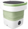 Mini tragbare Waschmaschine, Faltbare kleine Waschmaschine und Trockner Combo, 7.5L Eimer Waschmaschine mit Drain Korb für Unterwäsche, Socken, Baby-Kleidung, Wäsche, Wohnung (Grün)