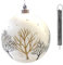 Hänger Kugel LED Licht Frost Wald | Weihnachtskugel Fensterhänger | 15 cm | Batterie Timer