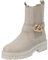 Palado Stiefeletten Damen Delxa - bequeme Boots aus Leder - ungefütterte Stiefel für die Übergangszeit - modische Ankle-Boots grau weiß UK7 - EU40