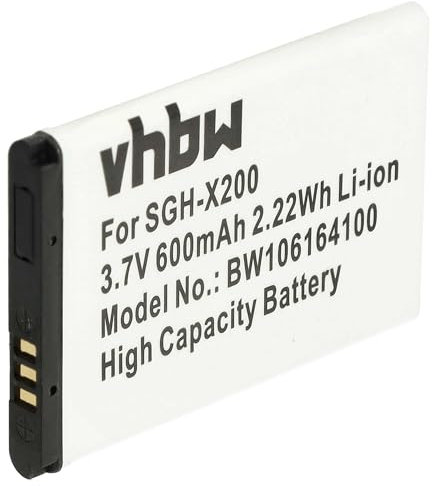 vhbw Batterie téléphone Portable (600 mAh, 3,7 V, Li-ION) Compatible avec Samsung SGH-E360, SGH-E350, SGH-E251, SGH-E250C, SGH-E250, SGH-E258