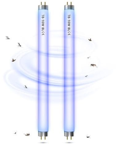 BrightArk 10W Ampoule de rechange pour Lampe Tue Mouche, T8 F10W BL Ampoule Anti Moustique, Tube UV de 13in pour Lampe Anti Moustique/Tue Mouche/Lampe Anti Insecte de 20W(2 pièces)