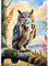 EOBROMD 5D Diamant Painting Bilder für Erwachsene Tote Bäume, Diamond Painting Eulen, DIY Tiere Diamant Malerei Set für Wanddekoration 30x40 cm
