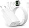 4 in 1 Ladekabel für Apple Watch und iPhone, 20W USB C Ladegerät und Apple Watch Ladekabel iWatch ladekabel mit Lightning/USB C Kabel/iWatch/Micro für Apple Watch 9/8/7/6/5/Ultra,iPhone 15/14/13/12/11