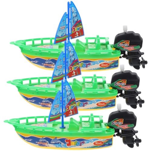 BESTonZON 3stücke Aufziehspielzeug Segelboot Wasserspielzeug Für Badewanne Und Pool Schwimmendes Kunststoffspielzeug Für Kleinkinder Badespaß Für Junge Mädchen Ab Jahr