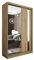 MargaretHome24 Kleiderschrank Gabo mit Spiegel inklusive 2 Schiebetüren Schwebetürenschrank ((Farbe: artisan), 150 cm)