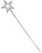 MOFALA Star Baguette magique, accessoire de jeu de rôle, 35 cm, pour Halloween, Noël, princesse, fille, en cristal, argenté