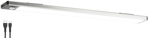 Lunartec Unterbaulampe: Akku-LED-Lichtleiste, Licht- & Bewegungssensor, tageslichtweiß, 33 cm (LED Lichtleiste Bewegungsmelder, Leisten Bewegungsmelder Akku, Band)