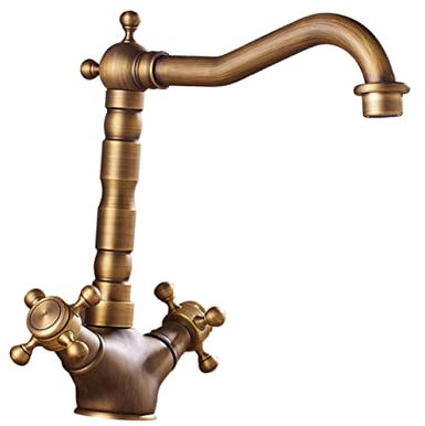 KITANDOVE Sturdy Copper Sink Faucet Water Tap Dual-Purpose Kitchen Tap for Bathroom Basin