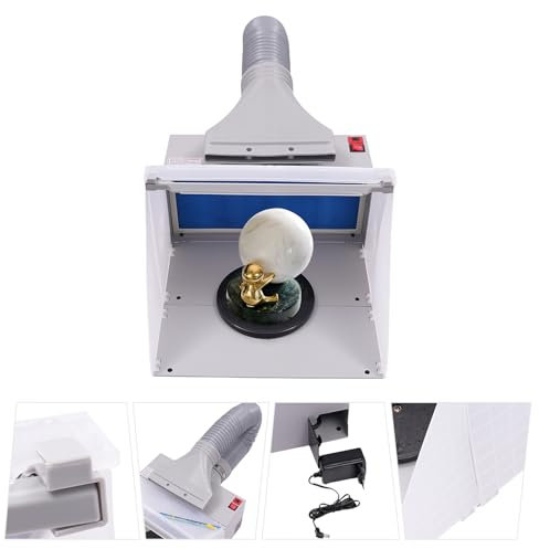 Spray Booth Kit With Extractor Hose Paint Craft Airbrush Model Kit with Light to Make Model Cars, Small Parts Other Small Crafts