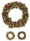 PHILARO Weihnachtskranz Holy Night Gold-Burgund Ø ca.29cm - kein Plastik I Trockenblumen Premium Qualität aus Europa - Türkranz - Tischkranz - Wandkranz - Trockenblumenkranz