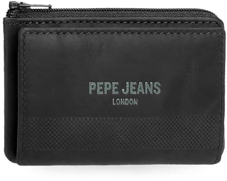 Pepe Jeans Tiefe Geldbörse mit Kartenhalter, Einheitsgröße, schwarz/weiß, Einheitsgröße, Geldbörse mit Kartenhalter
