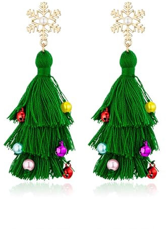 Weihnachtsohrringe Damen - Baumeln Kreativ Weihnachten Ohrringe für Damen und Kinder - Weihnachtsdekoration für Mädchen und Frauen (A)