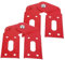 Homoyoyo 2pcs Attic Ladder Hinge Folding Ladder Connector Easy Installation Lock Replacement for Loft Red Aluminum Alloy Hinge for Reliable Support