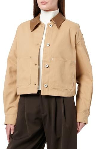 HUGO Women's Andeso-1-d_b Jacket_Flat, Open Beige, 14