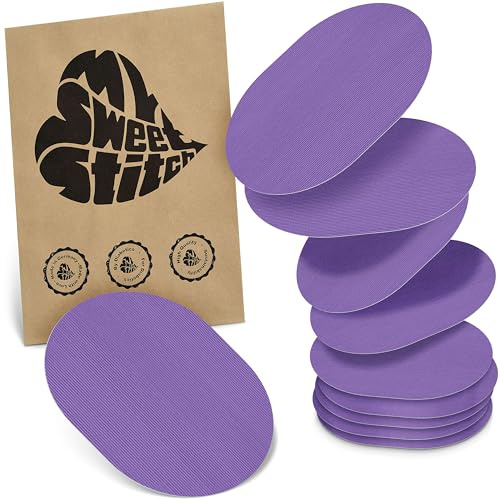 MySweetStitch 10 Fixierpflaster für CGM-Sensoren oval Purple | Hilft gegen vorzeitiges Ablösen, wasserfest und schnell trocknend, hautfreundlich, bis zu 15 Tage Halt