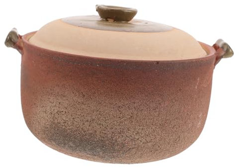 Zerodeko Japanese Clay Casserole Pot Lid Stew Porridge Cooker Nonstick Kitchen Pot for Soup Oven Safe