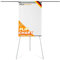 OfficeMarshal Magnetisches Flipchart 73x105cm mit Alurahmen und abnehmbare Stiftablage für Büro, Heim und Schule, Magnettafel kratzfest und trocken abwischbar | Magentboard