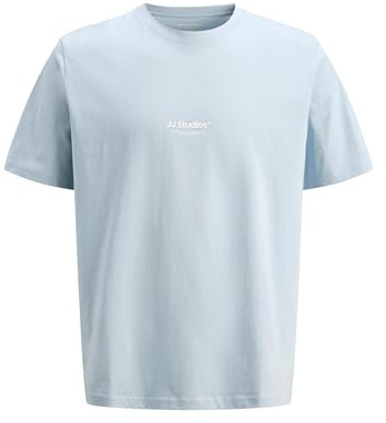 JACK & JONES Herren Male T-Shirt Plus Size Gedruckt T-Shirt Jjesoho Tee Ss Crew Neck Noos Pls (1er Pack)