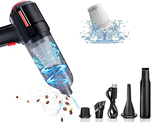 Hethlif Compressed Air Duster Rechargeable Mini Vacuum Cleaner, 6000 PA, for Computer, Keyboard,Laptop, Car Cleaner