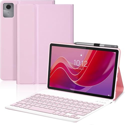Custodia per Lenovo Tab M11 con tastiera 11 2024 (TB330FU/TB330XU) - Custodia ultra sottile per tastiera Bluetooth con portapenne, custodia protettiva con supporto per tablet lenovo m11, layout UK